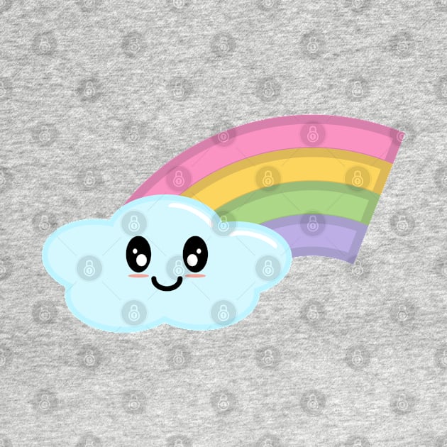 Kawaii Cute Happy Rainbow by Kelly Gigi